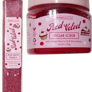 Global Beauty Care Red Velvet Mini Bath Pearls & Sugar Scrub (Set of 2)